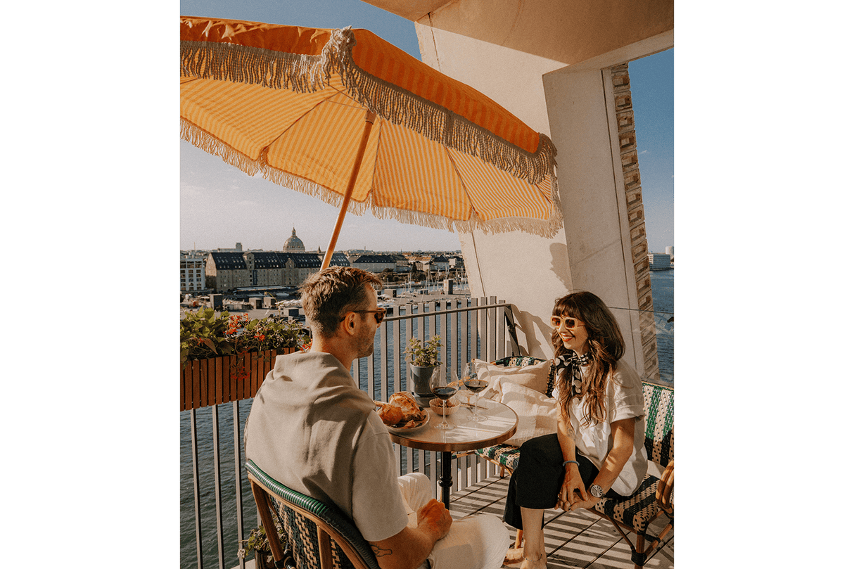 Sally dobbeltsidet parasol med knæk Ø155 / Ø180 cm
