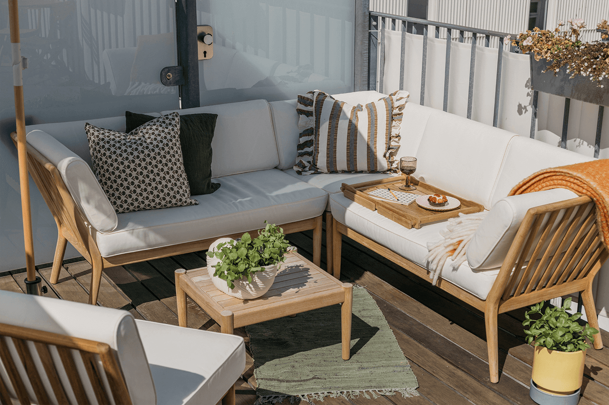 Sienna teak high back loungesofa - højre