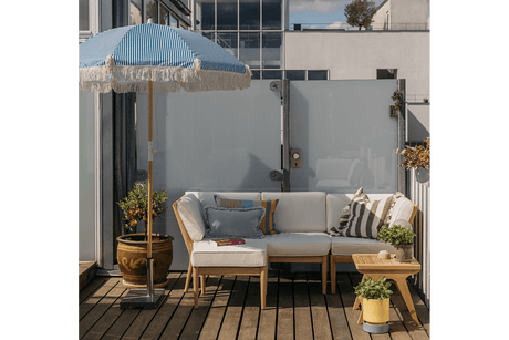 Stine stribet parasol med knæk Ø155 / Ø160 cm