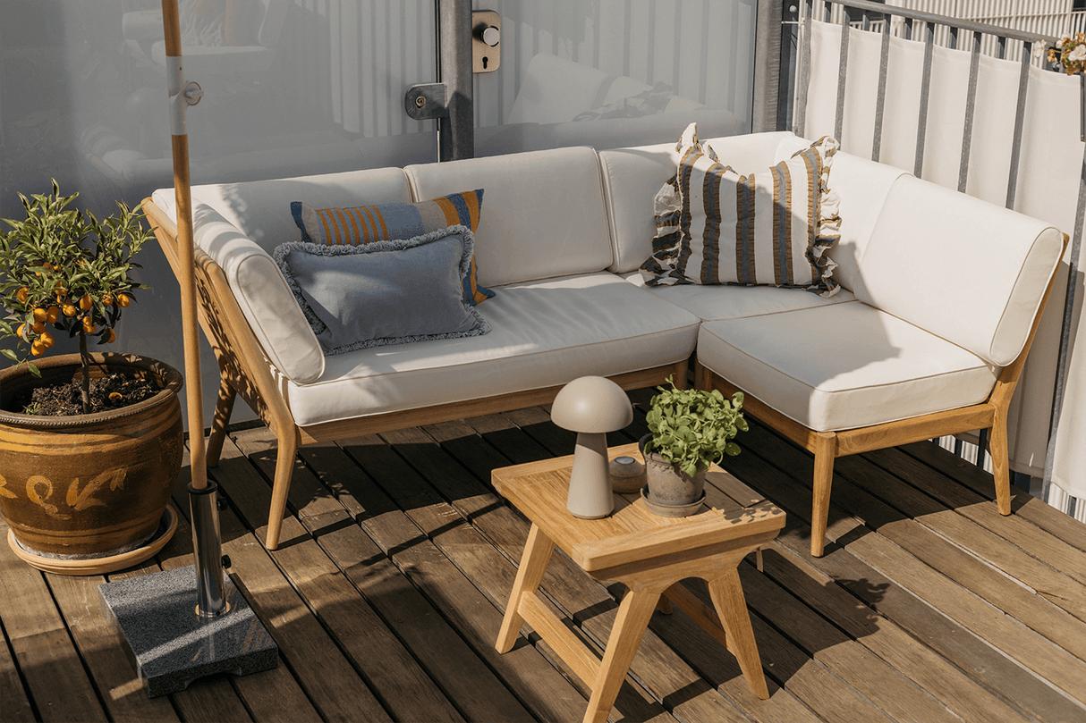 Sienna teak high back loungesofa - midtermodul