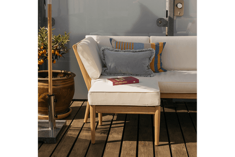 Sienna teak lounge puf/bord