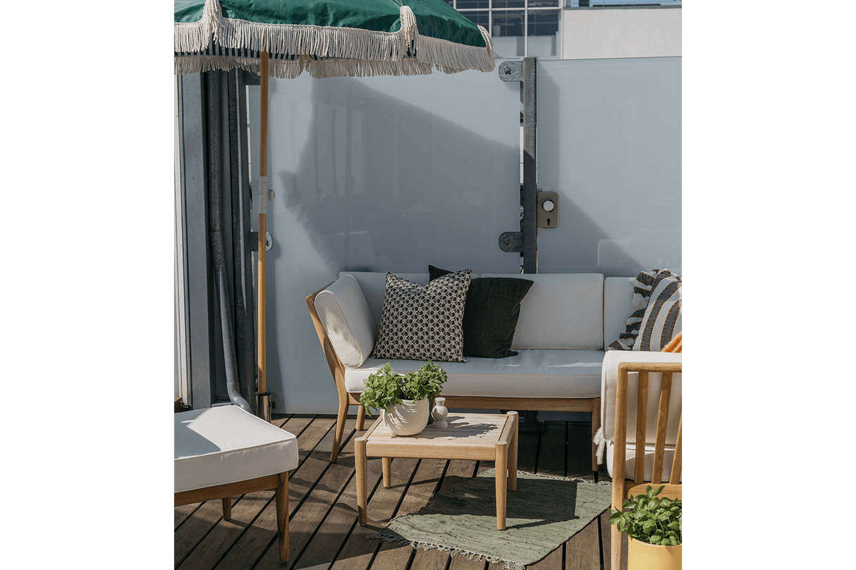 Sienna teak high back loungesofa - venstre