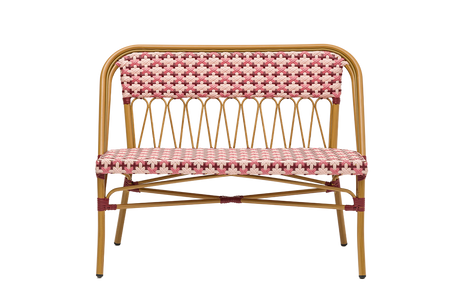 Soline fransk flet cafébænk 107 cm
