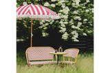 Claudine fransk flet cafébænk 108 cm