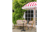Claudine fransk flet cafébænk 108 cm