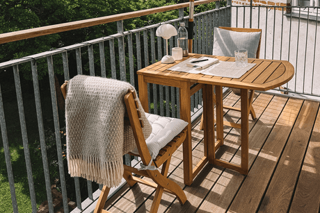 Vilma teak klapbord 60 x 40 cm