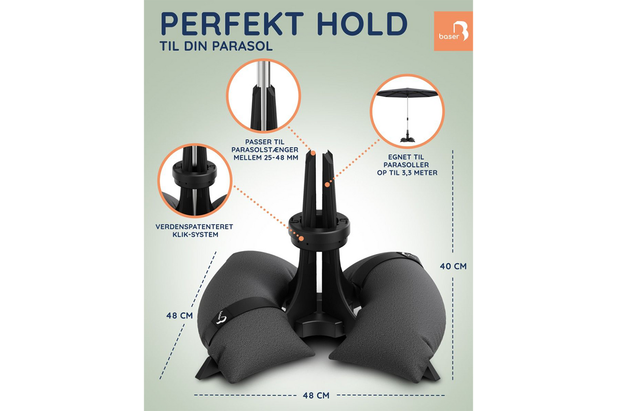 Baser parasolfod 40 kg
