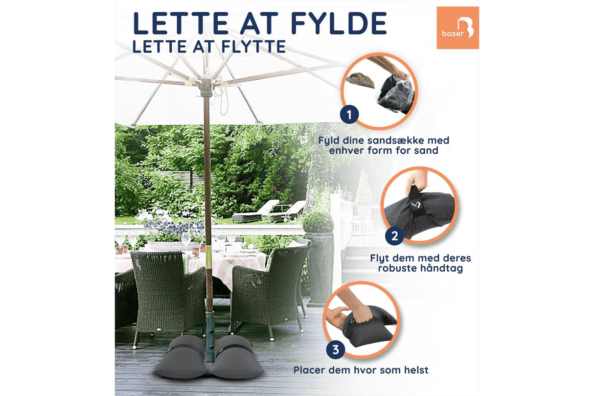 Baser sandposer 15 kg x 2