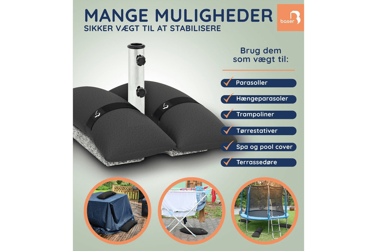 Baser sandposer 15 kg x 2