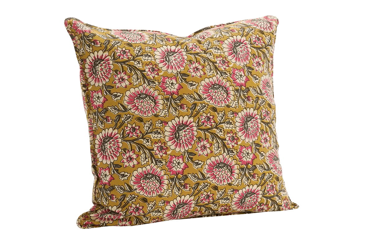 Blomstret pudebetræk 50 x 50 cm