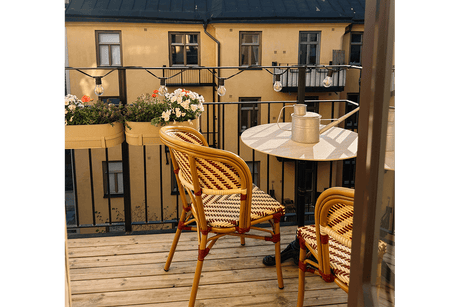 Delphine fransk flet caféstol