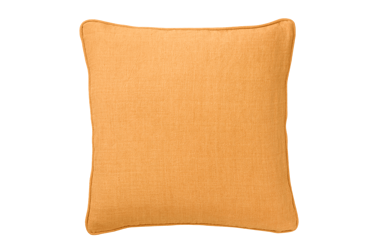 Luxury light linen pudetræk m.pyntekant 50 x 50 cm