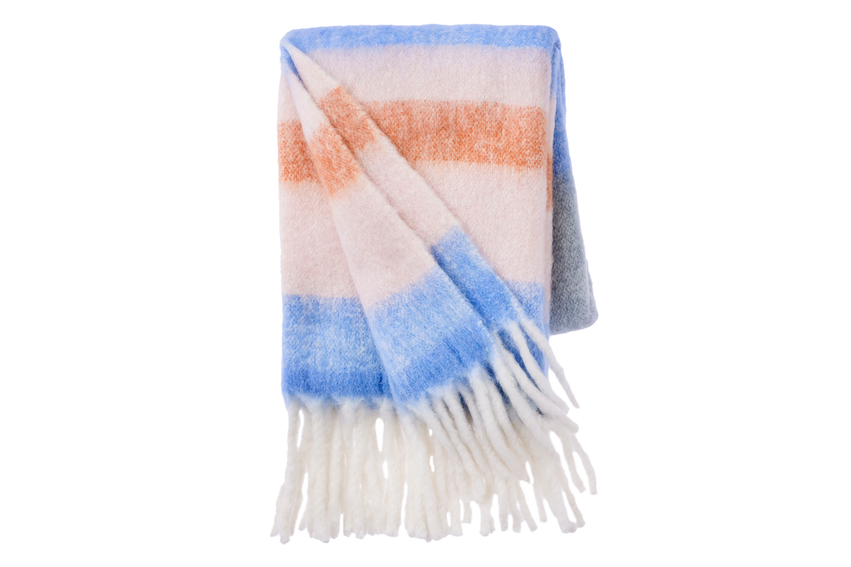 Mathea stribet uldplaid