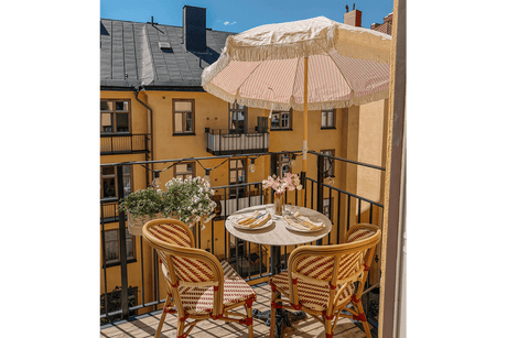 Capucine travertin cafébord Ø70 cm