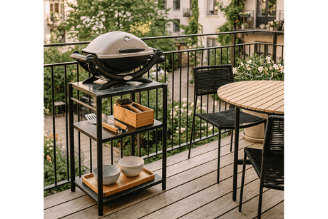 Dora metal grillbord med granitplade 60 x 50 cm