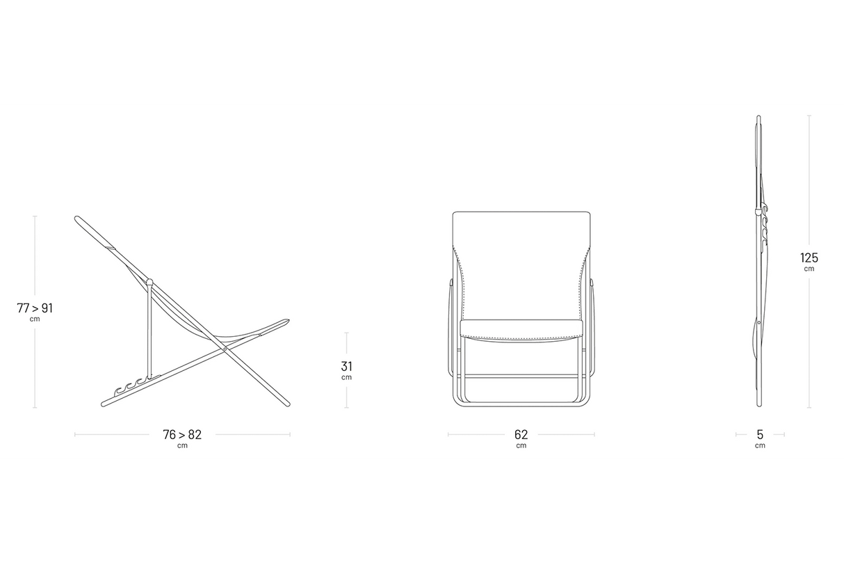 Maxi transat batyline liggestol m.farvet stel