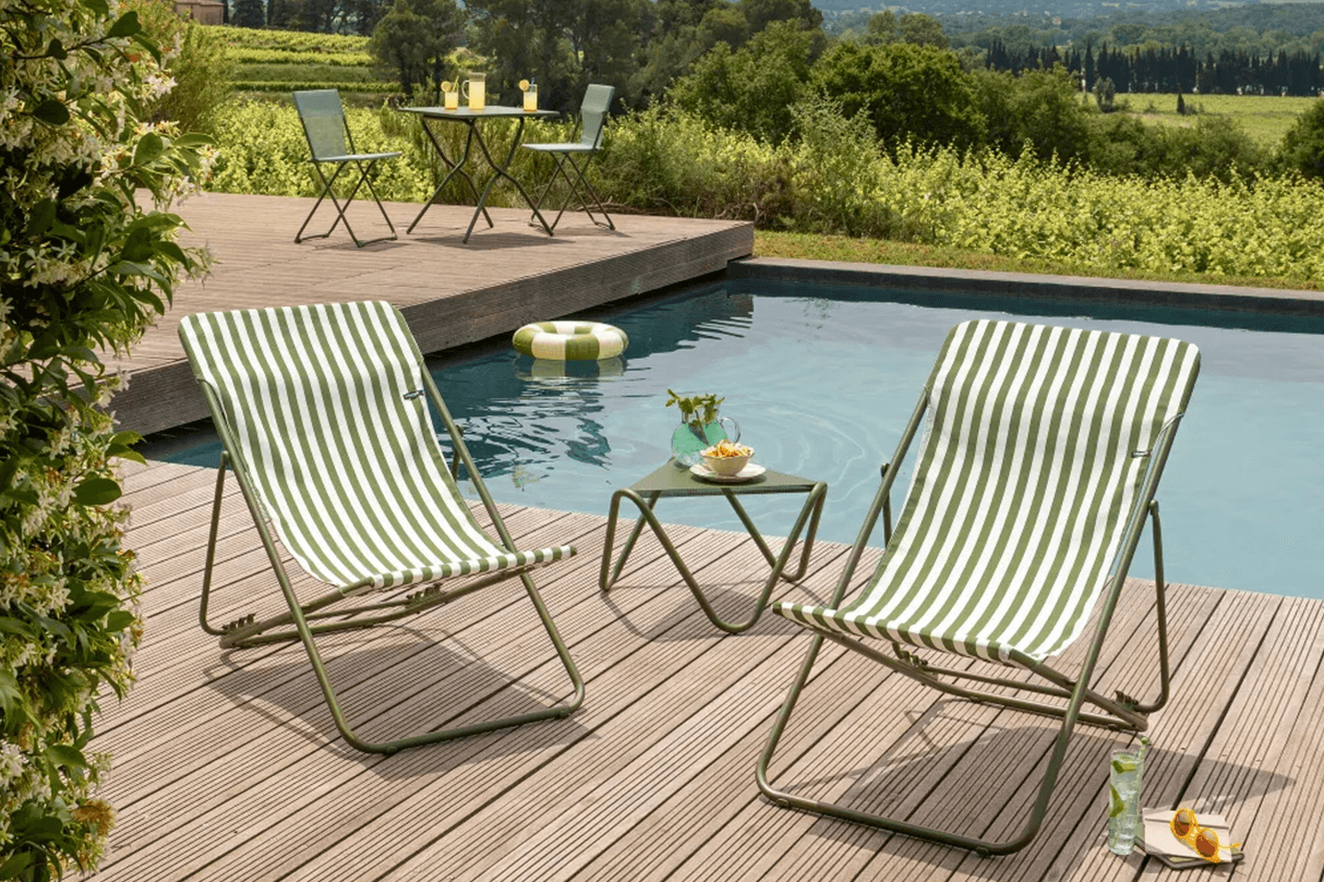 Maxi transat airlon stribet liggestol