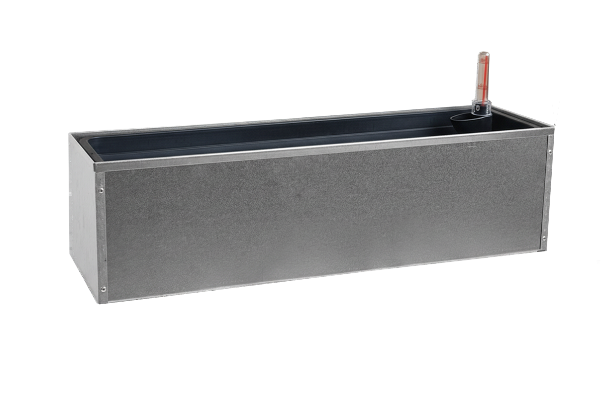 Liva galvaniseret altankasse med selvvanding 60 / 80 / 100 cm