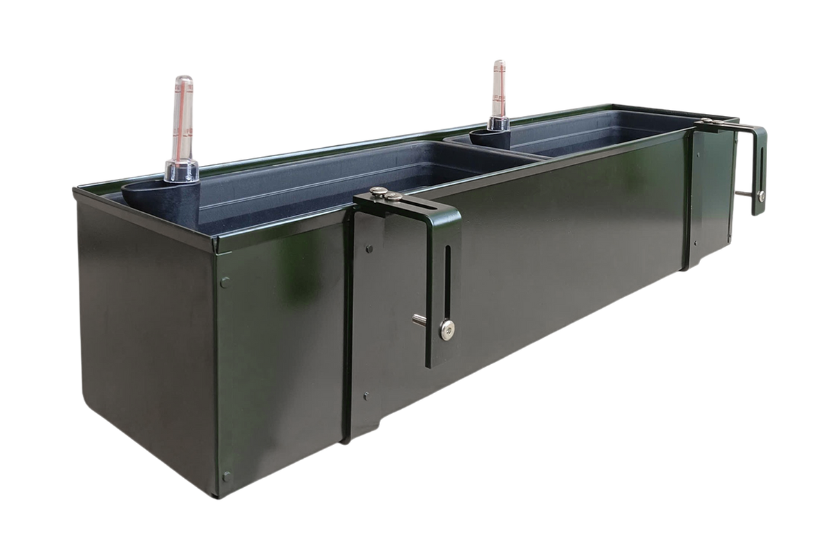 Liva mørkegrøn altankasse med selvvanding 60 / 80 / 100 cm