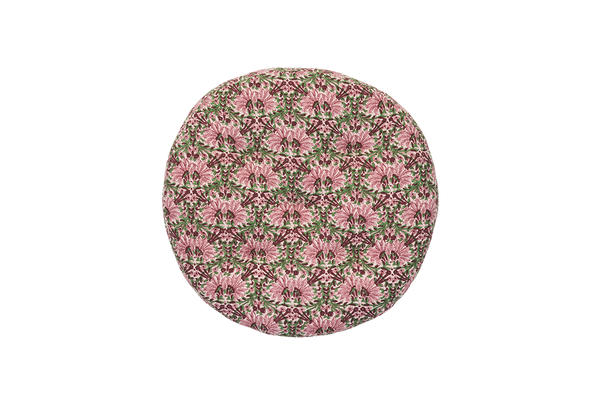 Rund siddehynde med print Ø45cm