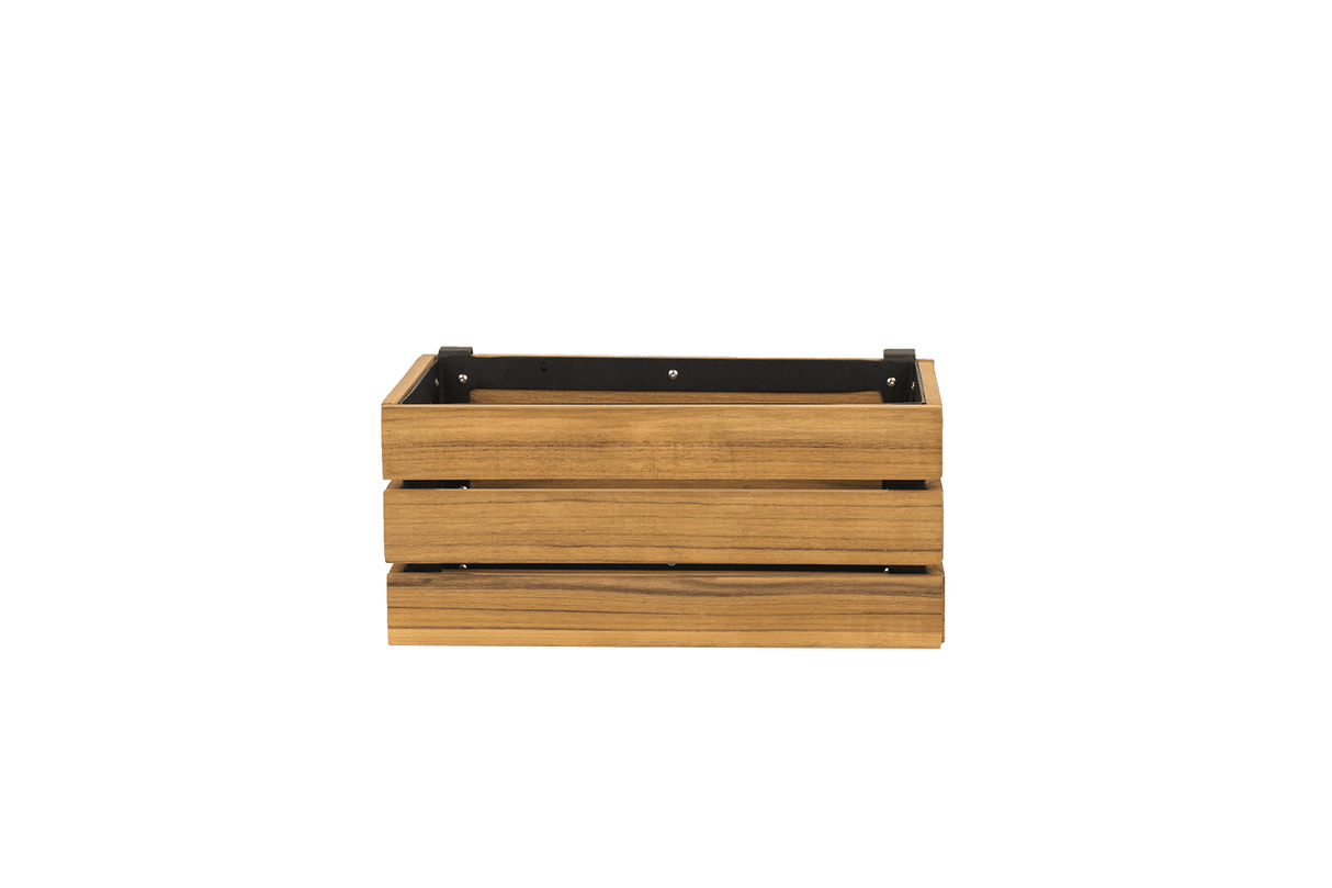 Mille teak plantekasse til gitter 30 x 17 cm