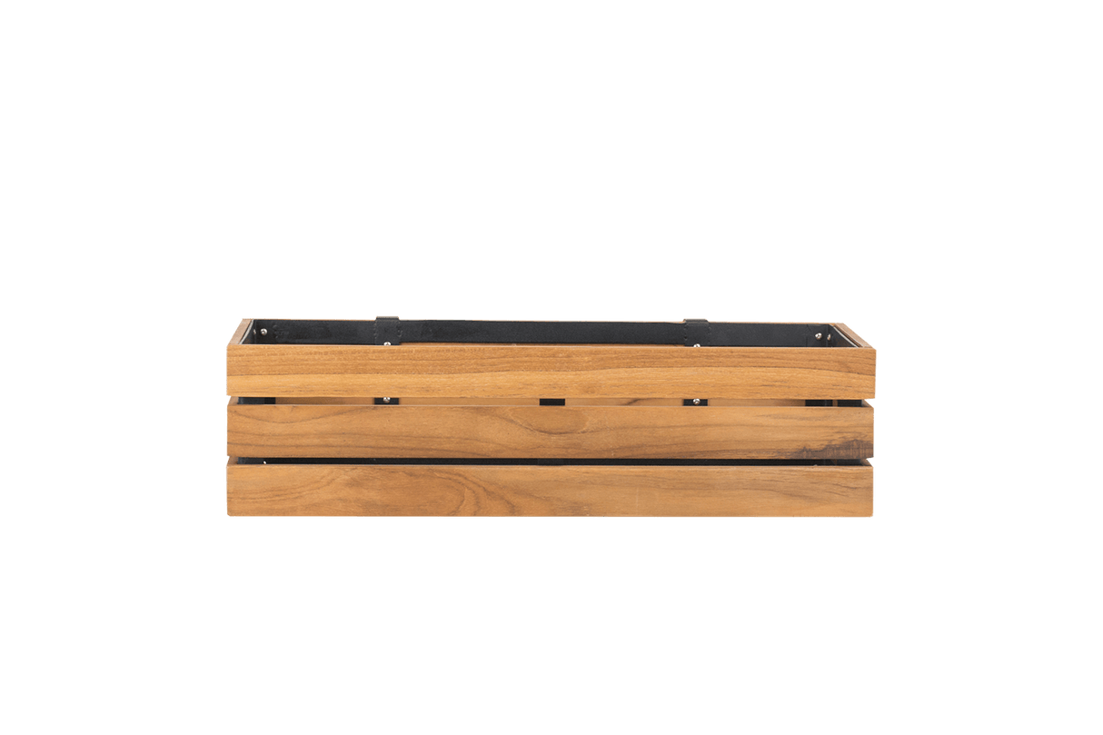 Mille teak plantekasse til gitter 50 x 21 cm