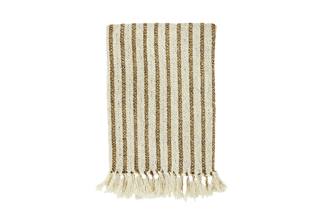 Plaid af genanvendt bomuld 125 x 175 cm