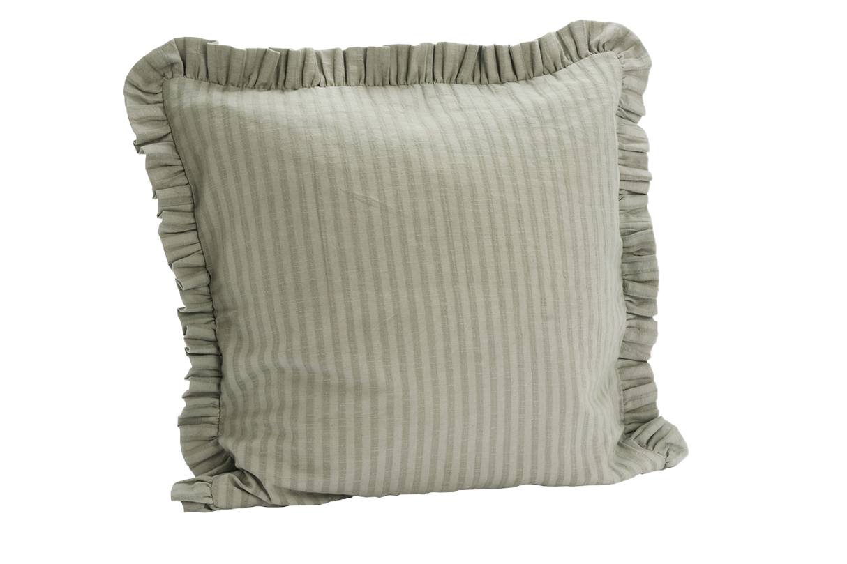 Pudebetræk med flæser 50 x 50 cm