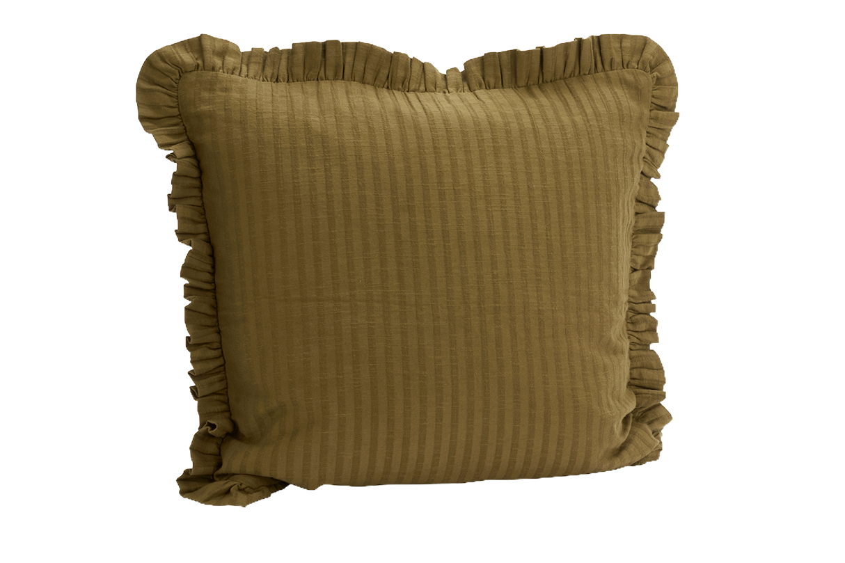 Pudebetræk med flæser 50 x 50 cm