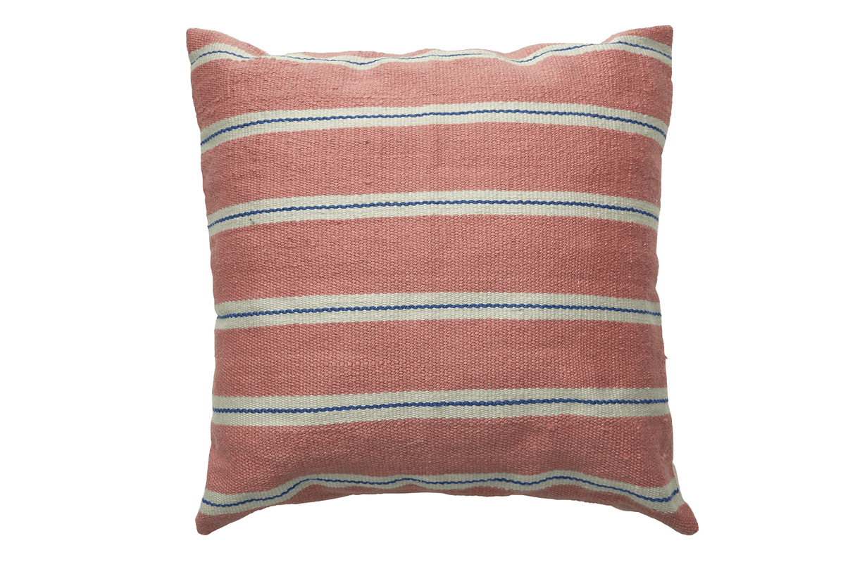 Recycle stribede pude 60 x 60 cm