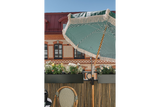 Sally dobbeltsidet parasol med knæk Ø155 / Ø180 cm
