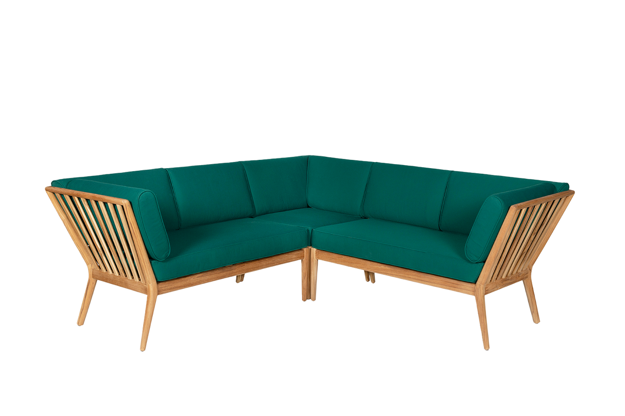 Sienna teak high back loungesofa - venstre