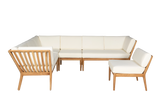 Sienna teak high back loungesofa - midtermodul