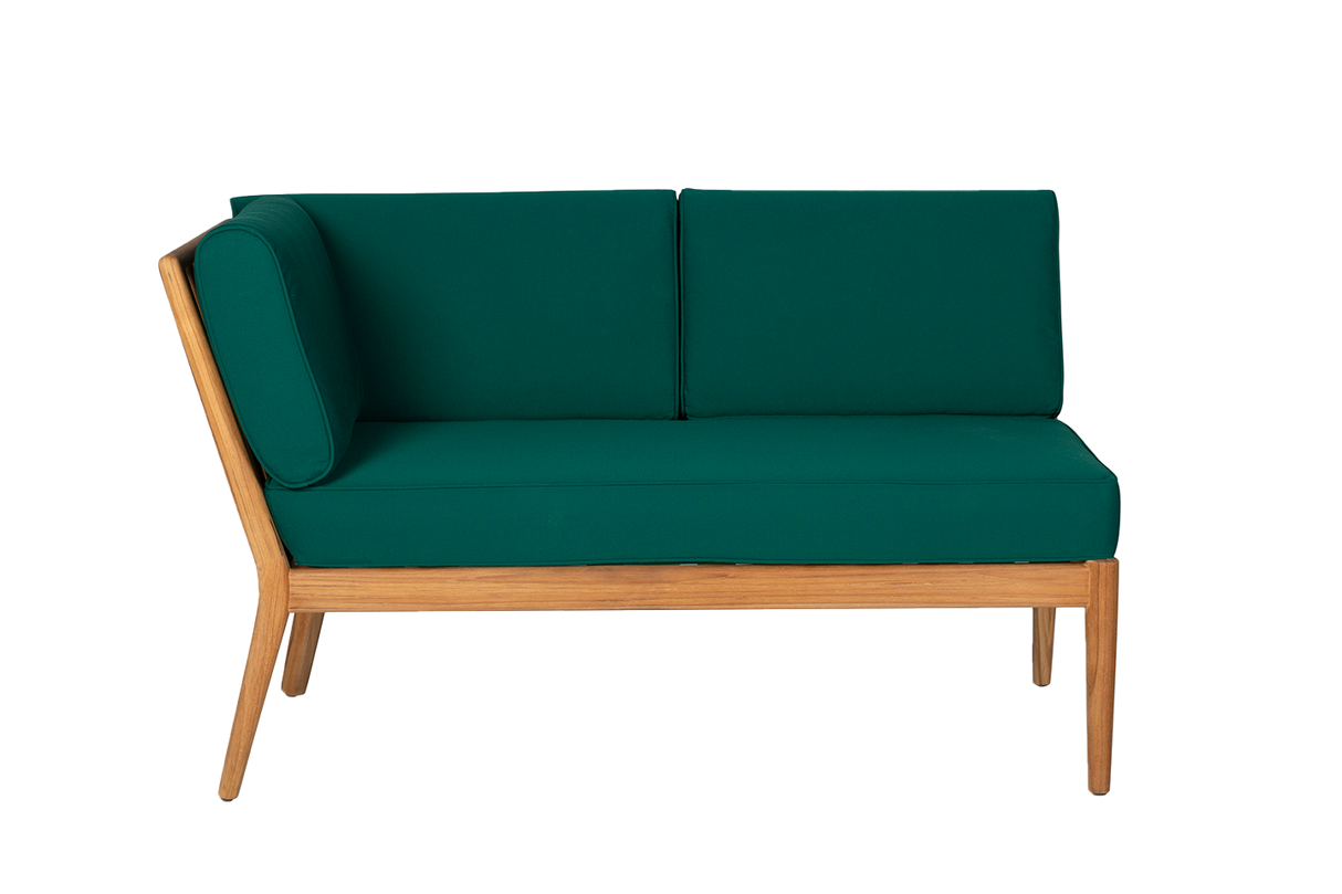 Sienna teak high back loungesofa - venstre