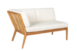 Sienna teak high back loungesofa - venstre