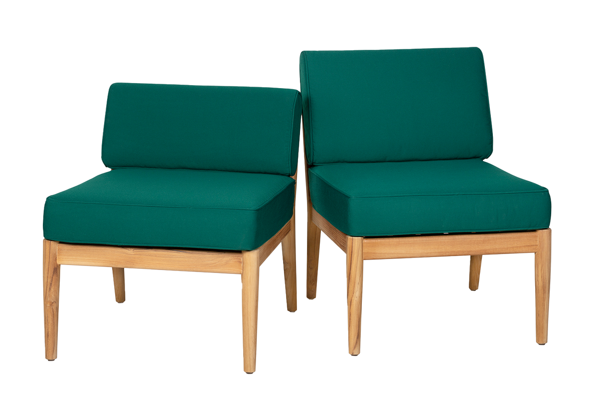 Sienna teak high back loungesofa - midtermodul