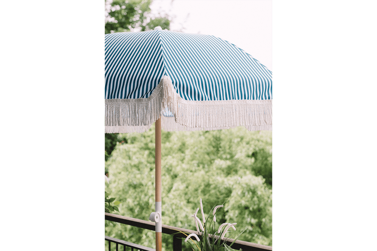 Stine stribet parasol med knæk Ø155 / Ø160 cm