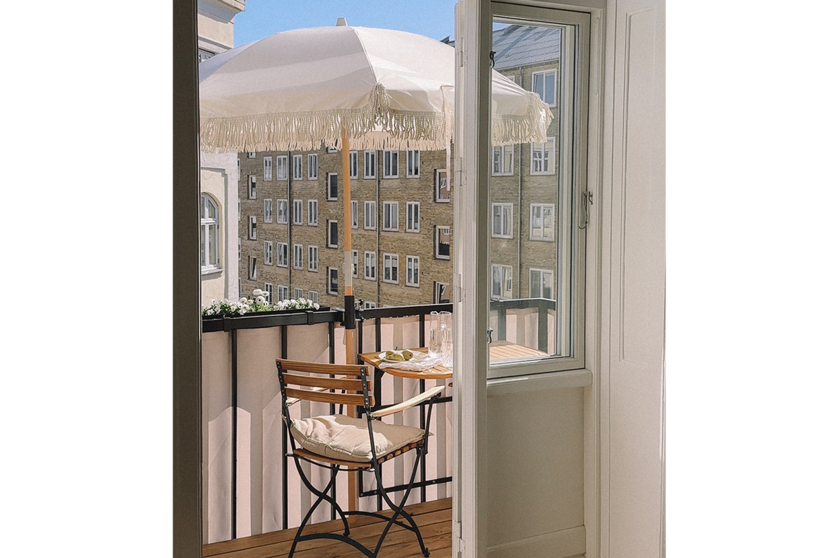 Stine ensfarvet parasol med knæk Ø160 cm