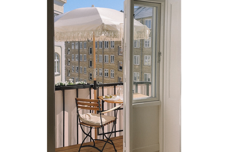 Stine ensfarvet parasol med knæk Ø160 cm