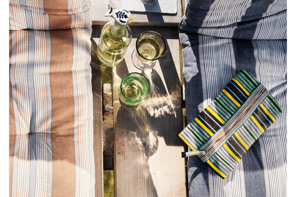 Stribet madras 60 x 100 cm