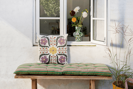 Suzani broderet pudetræk 45 x 45 cm