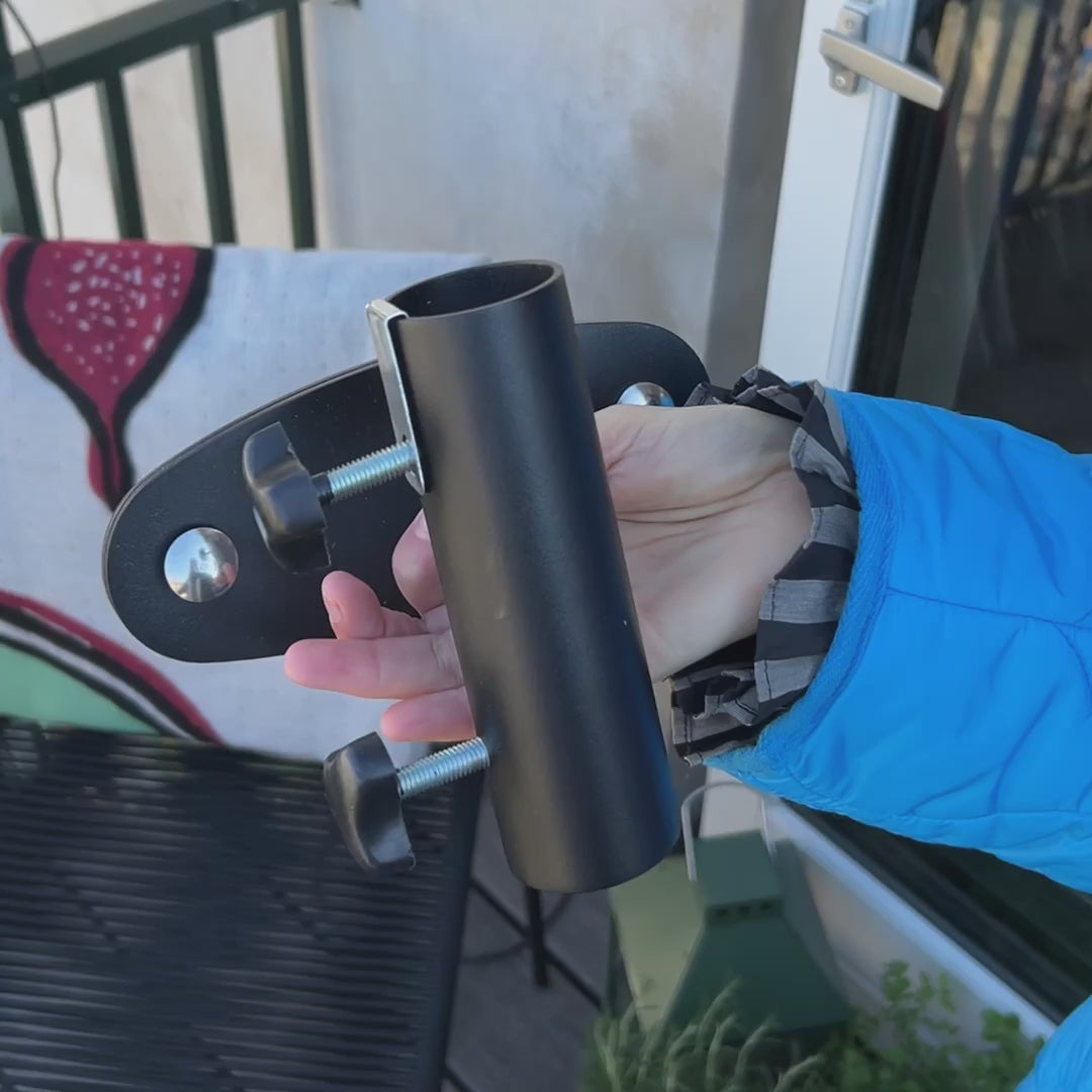 Storm parasolbeslag til lodrette stænger