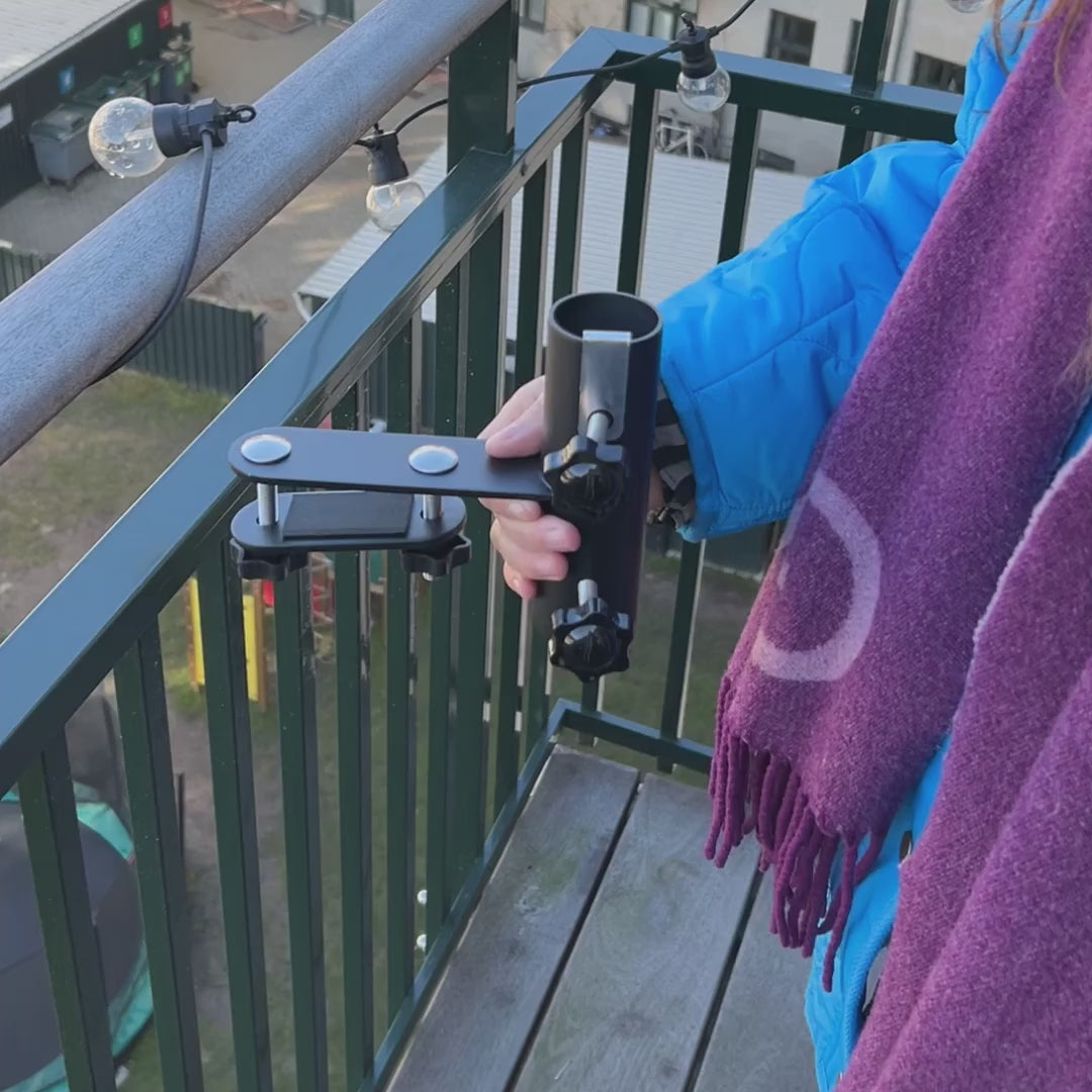 Pil parasolbeslag til fladt altangelænder