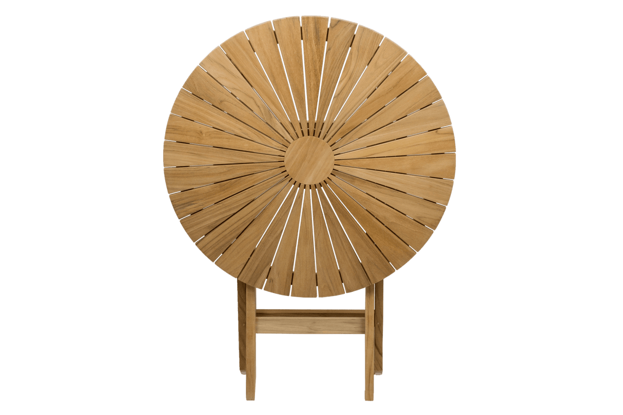 Rozette teak klapbord Ø70 cm