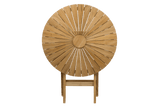 Rozette teak klapbord Ø70 cm