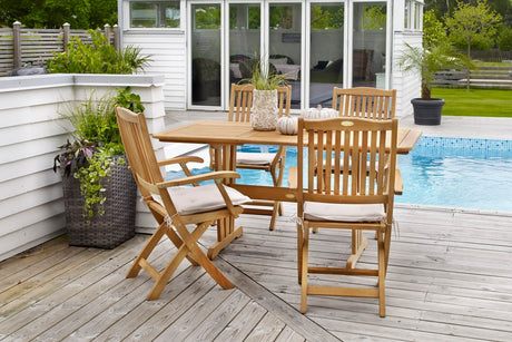 Cornelia teak bord med udtræk 110 - 150 cm