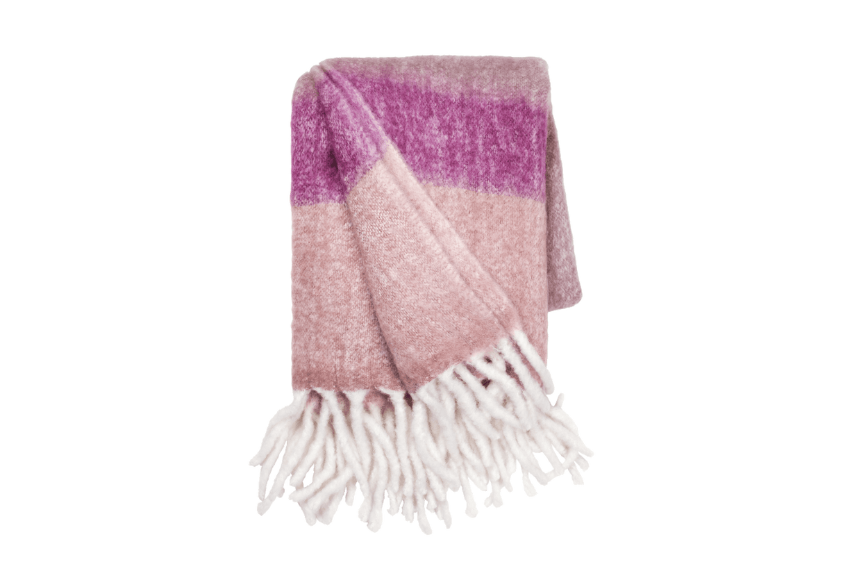 Mathea stribet uldplaid