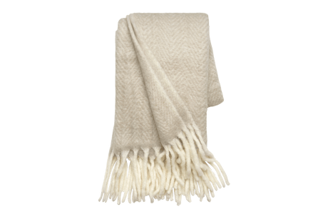 Mathea sildebensmønster uldplaid