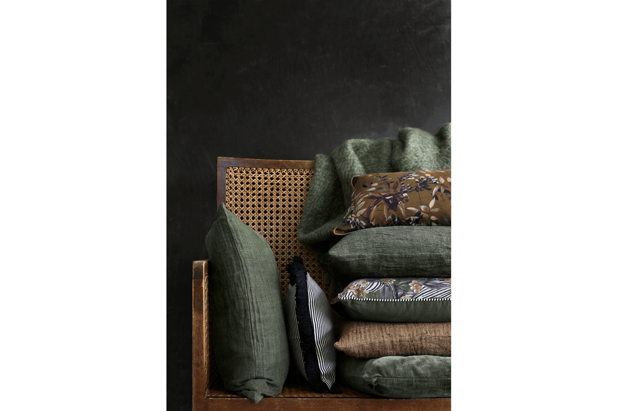 Mathea sildebensmønster uldplaid