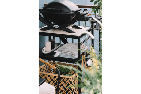 Dora metal grillbord med topplade i superstone 60 x 50 cm